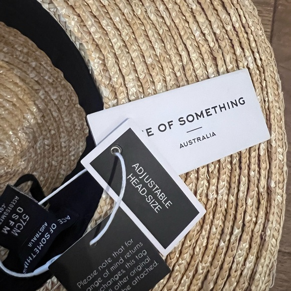 BNWT Selene Natural & Black Boater Hat, Ace of Something - Picture 3 of 3